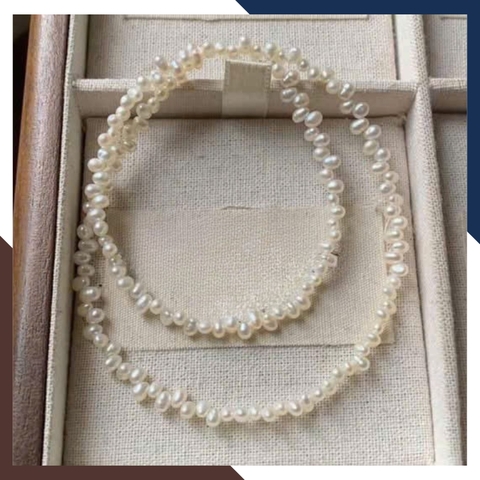 Vòng Cổ Ngọc Trai Choker 4–5mm Xỏ Sole 40cm Bạc 925 – VCNT187