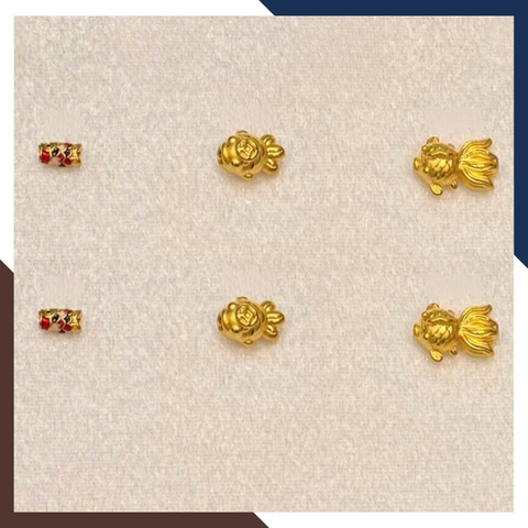 Charm Cá Chép Vàng 24k Đủ Size Mã CHARMV87 - Vượt Vũ Môn, Thành Công Vẫy Gọi