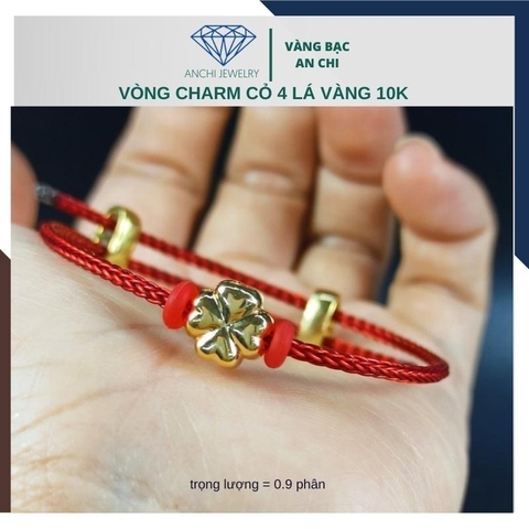 Charm vàng cỏ 4 lá 10k - Sỉ toàn quốc