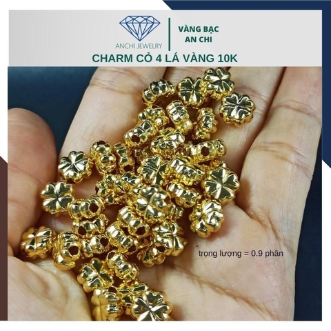 Charm vàng cỏ 4 lá 10k - Sỉ toàn quốc