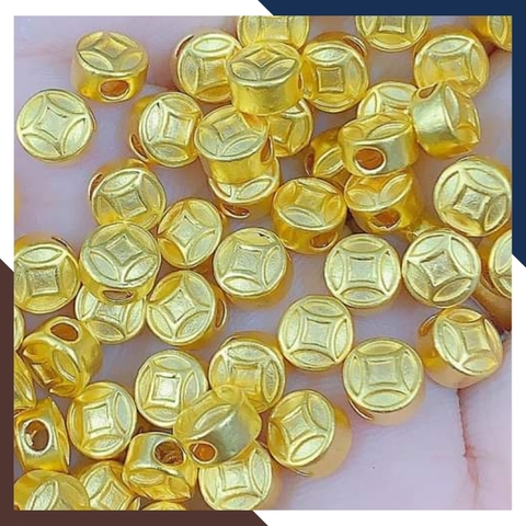 Charm đồng tiền vàng 24k 9999 - Tuyển sỉ toàn quốc