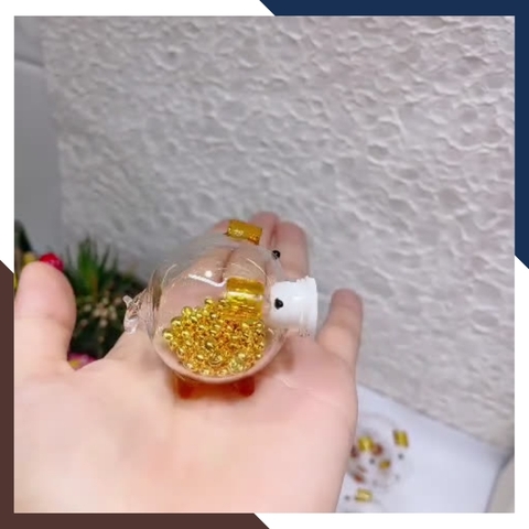 Charm hạt đậu vàng 24k 9999 tiết kiệm bỏ heo mã CHARMV17