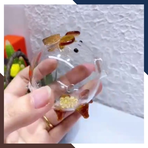 Charm hạt đậu vàng 24k 9999 tiết kiệm bỏ heo mã CHARMV17