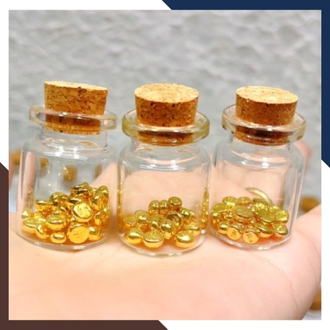 Charm hạt đậu vàng 24k 9999 tiết kiệm bỏ heo mã CHARMV17