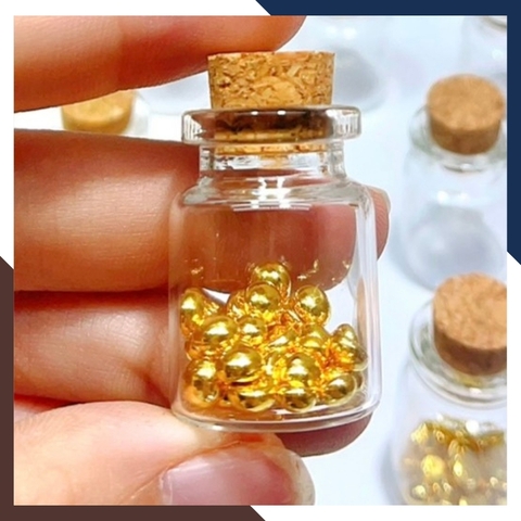 Charm hạt đậu vàng 24k 9999 tiết kiệm bỏ heo mã CHARMV17