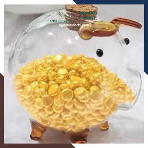 Charm hạt đậu vàng 24k 9999 tiết kiệm bỏ heo mã CHARMV17