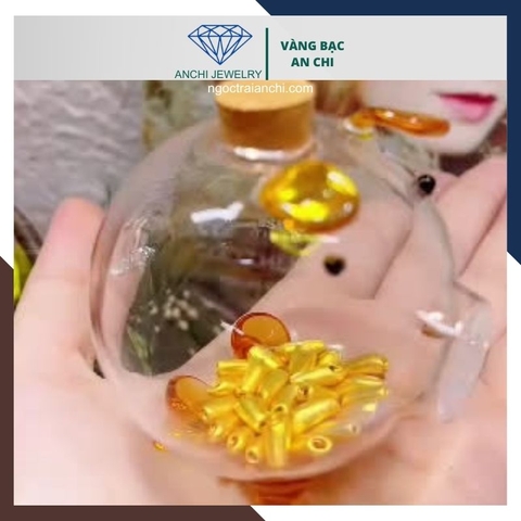 Charm hạt gạo vàng 24k 9999 mã CHARMV18