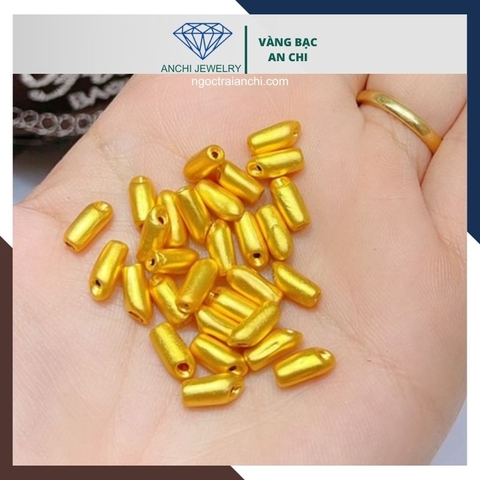 Charm hạt gạo vàng 24k 9999 mã CHARMV18