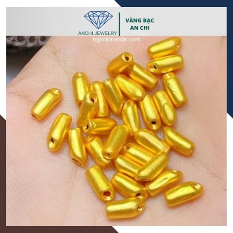 Charm hạt gạo vàng 24k 9999 mã CHARMV18