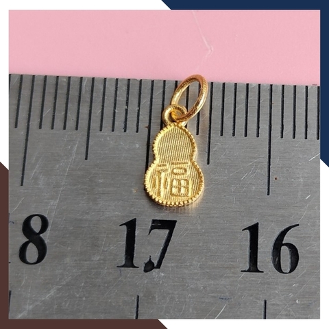 Charm hồ lô vàng 18k, charm treo hồ lô tài lộc mã 019AC284