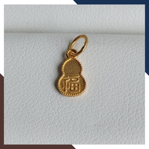 Charm hồ lô vàng 18k, charm treo hồ lô tài lộc mã 019AC284