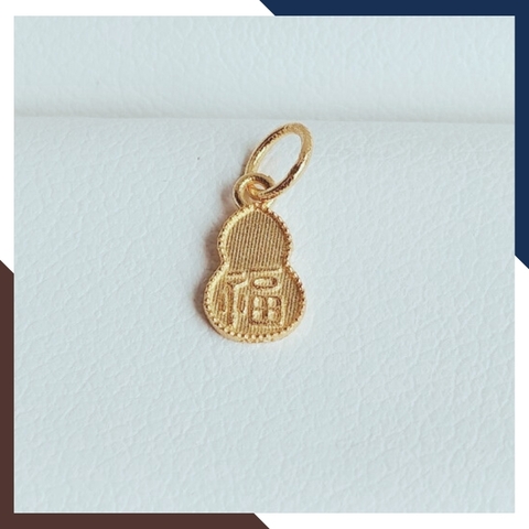 Charm hồ lô vàng 18k, charm treo hồ lô tài lộc mã 019AC284