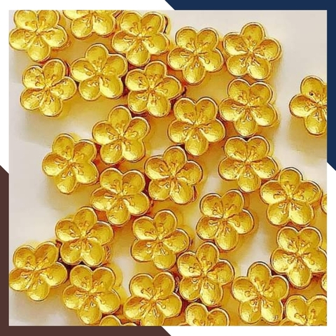Charm hoa mai vàng 24k 9999 - Bán sỉ toàn quốc