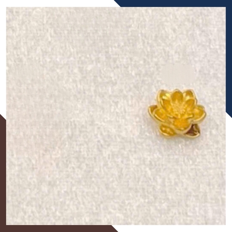 Charm Hoa Sen Vàng 24k Mã CHARMV70 - May Mắn, Thanh Tịnh