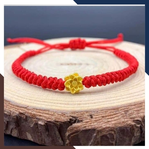 Charm hoa sen vàng 24k 9999 size nhỏ 5mm