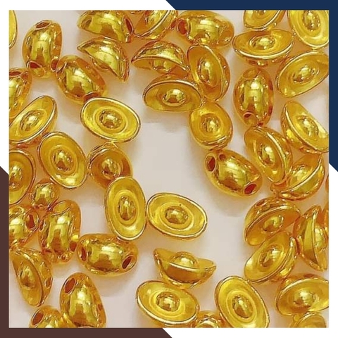 Charm nén vàng 24k, charm thỏi vàng ta mini 9999 mã AC220