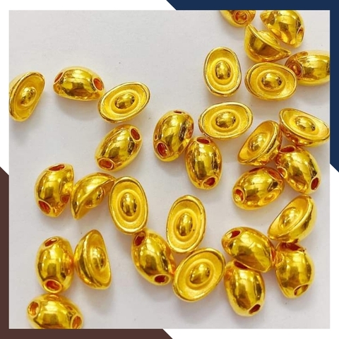 Charm nén vàng 24k, charm thỏi vàng ta mini 9999 mã AC220