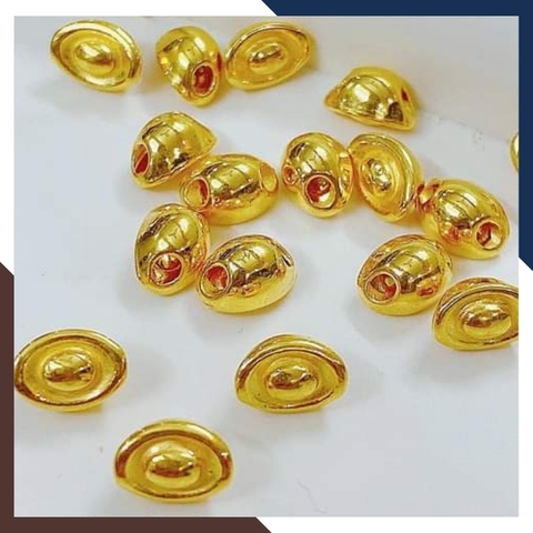 Charm nén vàng 24k, charm thỏi vàng ta mini 9999 mã AC220