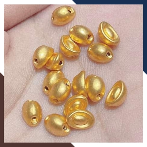 Charm nén vàng 24k, charm thỏi vàng ta mini 9999 mã AC220