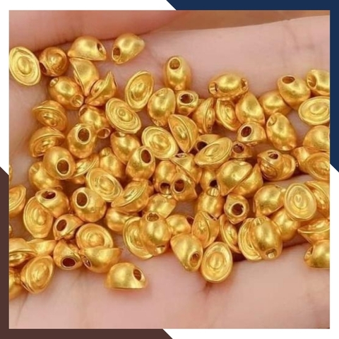 Charm nén vàng 24k, charm thỏi vàng ta mini 9999 mã AC220