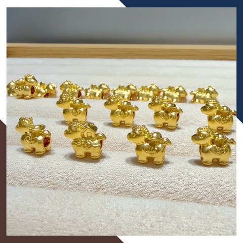 Charm Ngựa Vàng 24K 9999 CHARMV147 – Biểu Tượng May Mắn & Thành Công (5 Mẫu Lựa Chọn)