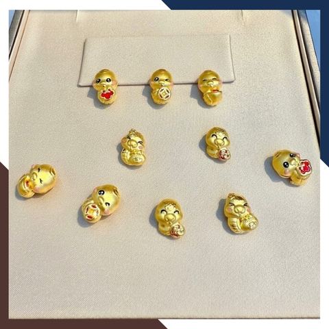 Charm Rắn Vàng 24k Mã CHARMV50 Cho Người Tuổi Tỵ Năm 2025