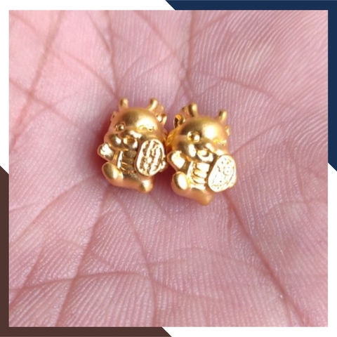 Charm rồng vàng 24k 9999 mã CHARMV20