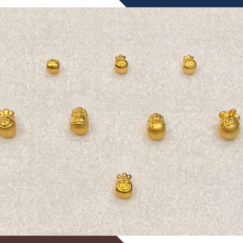 Charm Túi Tiền Vàng 24k Đủ Size Mã CHARMV78 - Thu Hút Tài Lộc, Vượng Khí Đầy Nhà