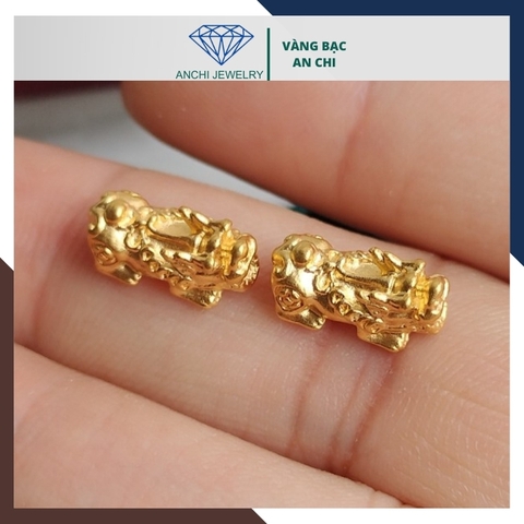 Ty hưu vàng 24k, charm tỳ hưu vàng ta 9999