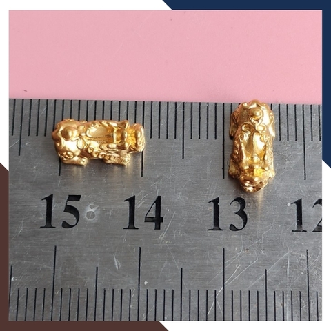 Ty hưu vàng 24k, charm tỳ hưu vàng ta 9999