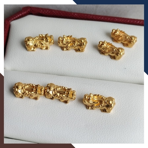 Ty hưu vàng 24k, charm tỳ hưu vàng ta 9999