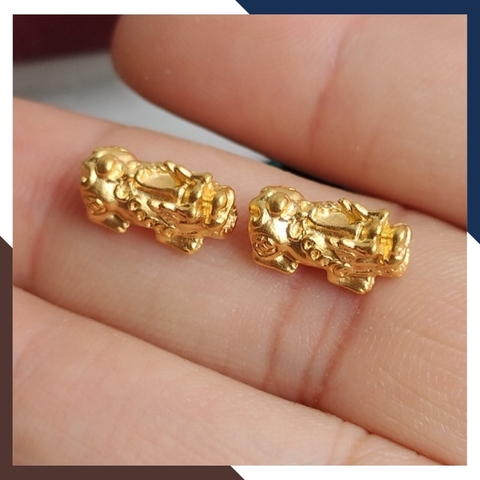 Ty hưu vàng 24k, charm tỳ hưu vàng ta 9999