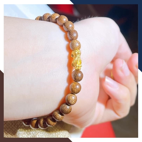 Charm tỳ hưu vàng ta 24k 9999 size nhỏ 5mm x 10mm