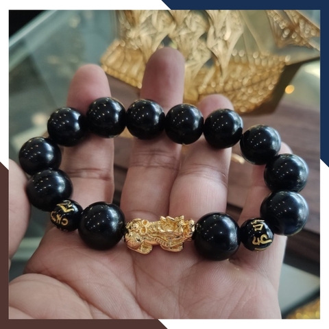 Charm tỳ hưu vàng ta 24k 9999 size nhỏ 5mm x 10mm