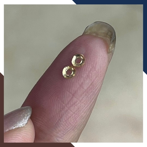 Charm vàng 18k ốp hạt ngọc trai xuyên tâm làm mặt dây chuyền mã 3.28O4.160