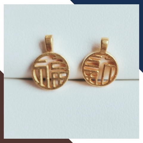 Charm chữ phúc vàng ta 24k 9999 mã 019AC363