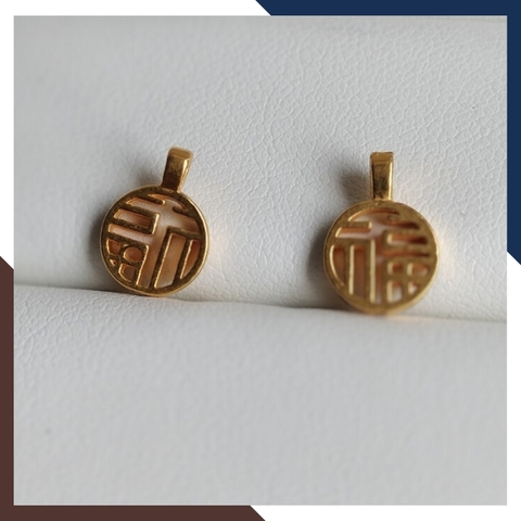 Charm chữ phúc vàng ta 24k 9999 mã 019AC363