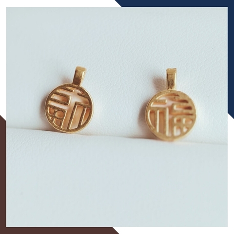 Charm chữ phúc vàng ta 24k 9999 mã 019AC363