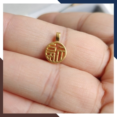 Charm chữ phúc vàng ta 24k 9999 mã 019AC363