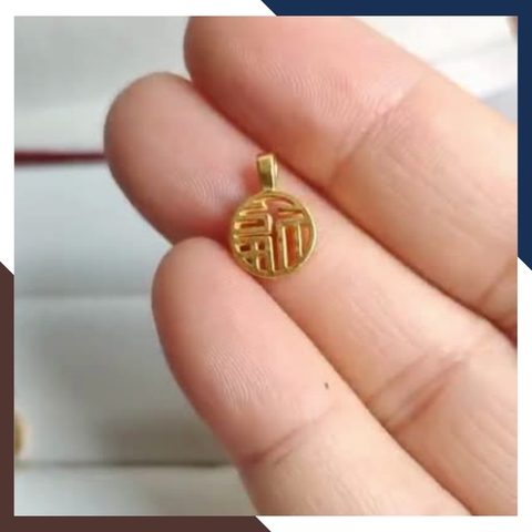 Charm chữ phúc vàng ta 24k 9999 mã 019AC363