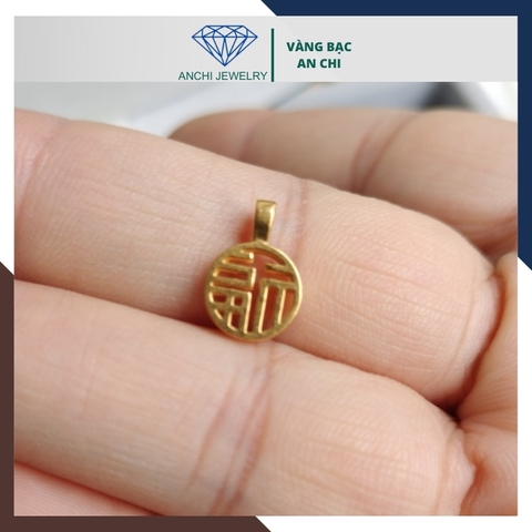 Charm chữ phúc vàng ta 24k 9999 mã 019AC363