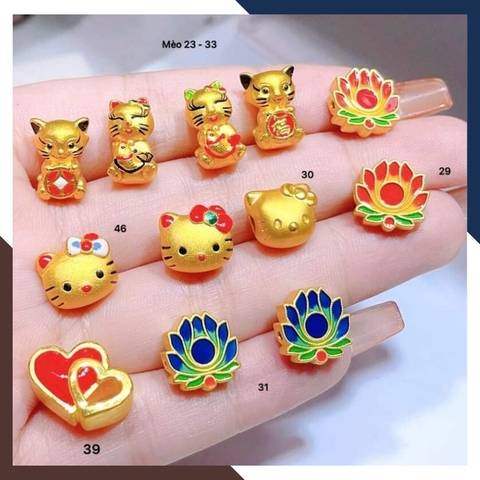 Charm vàng 24k, charm vàng ta 9999 nhiều mẫu