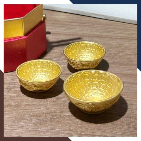 Bộ Bát Đũa Vàng Ta 24K 9999 QTV32 – Kỷ Vật Thôi Nôi Cho Bé | Ngọc Trai Anchi