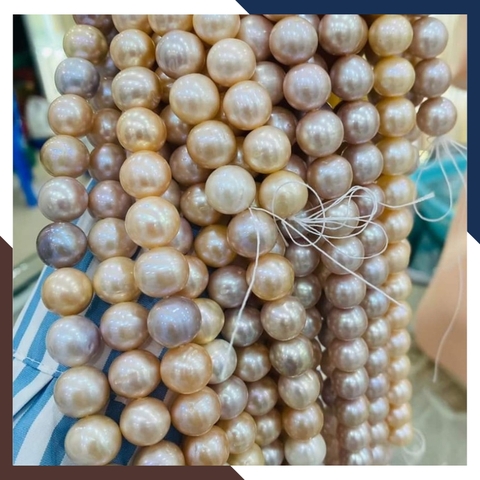 Chuỗi ngọc trai nguyên liệu size 10-11mm cao cấp làm vòng cổ vòng tay, bán buôn toàn quốc mã AC1080