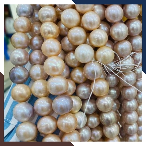 Chuỗi ngọc trai nguyên liệu size 10-11mm cao cấp làm vòng cổ vòng tay, bán buôn toàn quốc mã AC1080