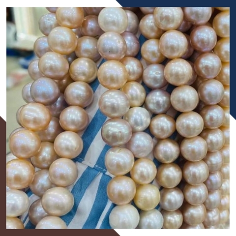 Chuỗi ngọc trai nguyên liệu size 10-11mm cao cấp làm vòng cổ vòng tay, bán buôn toàn quốc mã AC1080