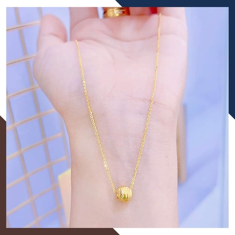 Dây chuyền bi vàng tây 10k phay cho nữ đẹp mã TL43