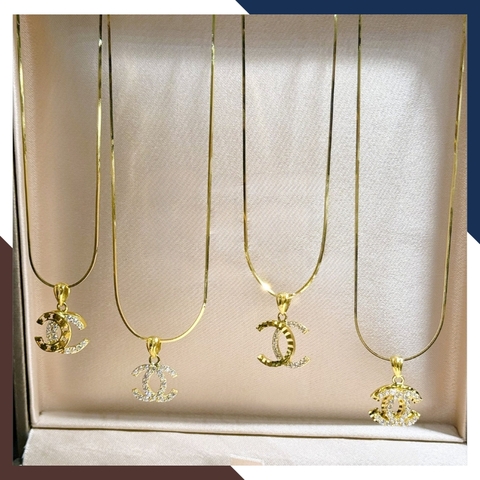 Dây chuyền Chanel vàng tây 10k đính đá cho nữ nhiều mẫu đẹp mã D54M1731