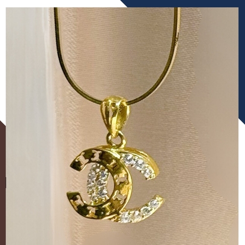 Dây chuyền Chanel vàng tây 10k đính đá cho nữ nhiều mẫu đẹp mã D54M1731
