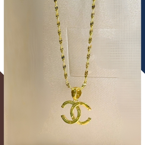 Dây chuyền Chanel vàng tây 10k đính đá cho nữ nhiều mẫu đẹp mã D54M1731